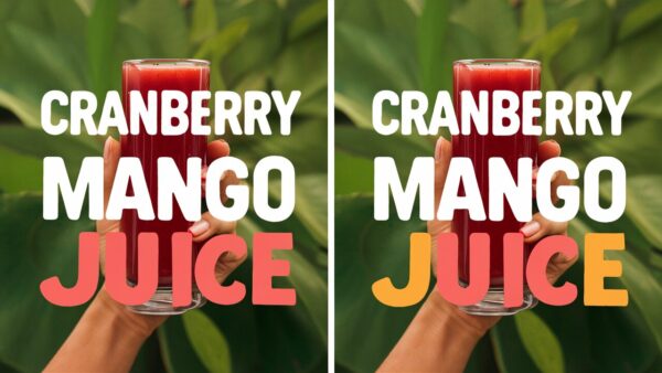 Cranberry mango juice